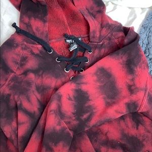 Spooky time hot topic red and black hoodie